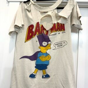Rare Vintage Bartman Graphic Tee - Cream. Simpsons